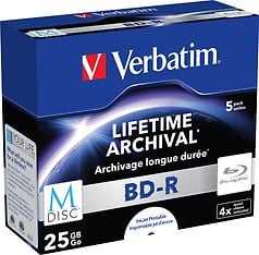 Verbatim M-Disc BD-R -levy, 5 kpl paketti