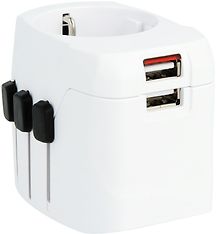 SKROSS World Adapter USB PRO Light -matka-adapteri, maadoitettu, 2 x USB, kuva 2