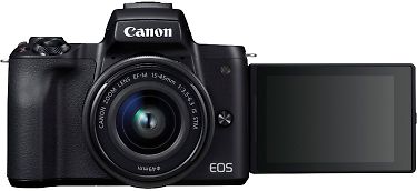 Canon EOS M50 -mikrojärjestelmäkamera, musta + 15-45 mm -objektiivi, kuva 5