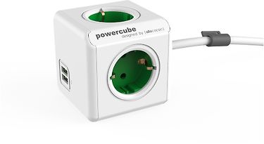PowerCube Extended USB -jatkojohto, 1,5 m, vihreä