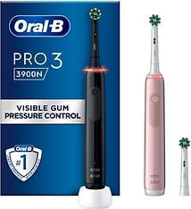 Oral-B Pro 3 3900N -sähköhammasharja, tuplapakkaus, musta / pinkki