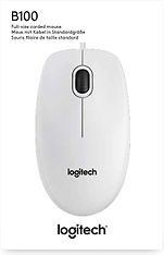 Logitech B100 -hiiri yrityskäyttöön, valkoinen, kuva 4