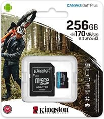 Kingston 256 Gt microSD Canvas Go! Plus UHS-I Speed Class 3 (U3) -muistikortti