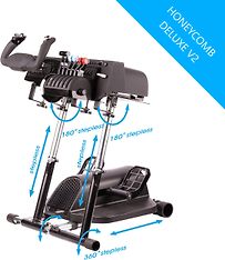 Wheel Stand Pro V2 Deluxe teline Honeycomb Yoke and Throttle -lento-ohjaimelle, kuva 3