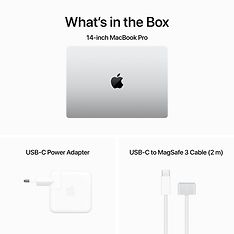 Apple MacBook Pro 14” M3 8 Gt, 512 Gt 2023 -kannettava, hopea (MR7J3), kuva 10