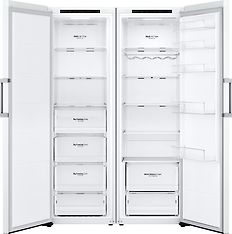LG GLT51SWGSZ -jääkaappi, valkoinen ja LG GFT41SWGSZ -kaappipakastin, valkoinen, kuva 2