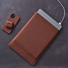 Woolnut Leather Sleeve -suojatasku 14" MacBook Pro, konjakki, kuva 8