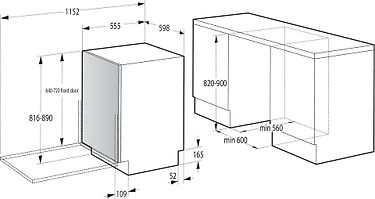 Upo UV642E60 -astianpesukone, integroitava, kuva 13