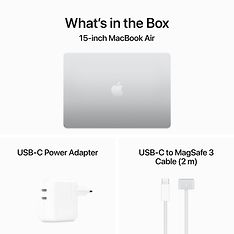 Apple MacBook Air 15" M3 16 Gt, 1 Tt 2024 -kannettava, hopea (MXD23), kuva 9
