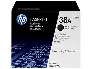 HP 38A Dual Pack Laserjet musta värikasetti, 2 kpl