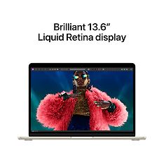 Apple MacBook Air 13" M3 24 Gt, 256 Gt 2024 -kannettava, tähtivalkea (MXCU3), kuva 5