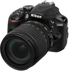 Nikon D3400 -järjestelmäkamera +  18-105 VR