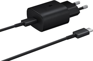 Samsung 25 W Fast Charge -matkalaturi, Type-C -kaapelilla, musta