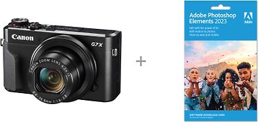 Canon PowerShot G7 X Mark II -digikamera + Adobe Photoshop Elements 2023