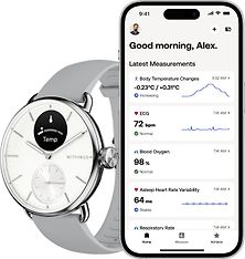 Withings Scanwatch 2 -älykello, 38 mm, valkoinen, kuva 2