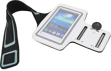 Wave käsivarsikotelo älypuhelimille, S-koko, valkoinen, kuva 2