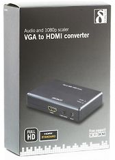 Fuj:tech signaalinmuuntaja VGA+audio -> HDMI, musta, kuva 3