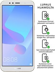Huawei Y6 (2018) -Android-puhelin Dual-SIM, 16 Gt, kulta