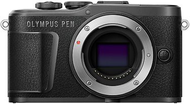 Olympus PEN E-PL10 -mikrojärjestelmäkamera, musta + pannukakkuobjektiivi, kuva 2