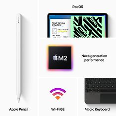 Apple iPad Pro 12,9" M2 256 Gt WiFi 2022, hopea (MNXT3), kuva 7