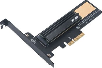 Akasa M.2 SSD to PCIe Adapter Card with Heatsink Cooler -adapteri
