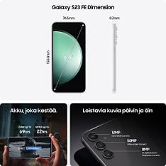 Samsung Galaxy S23 FE 5G -puhelin, 256/8 Gt, musta, kuva 5
