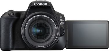 Canon EOS 200D -järjestelmäkamera, musta + 18-55 IS STM, kuva 2
