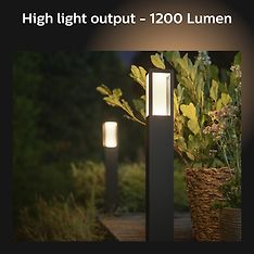 Philips Hue Impress Outdoor-älypylväsvalaisin, musta, korkea, 77 cm, 1200 lm, kuva 21