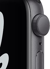 Apple Watch Nike SE (GPS) 40 mm tähtiharmaa alumiinikuori, antrasiitti/musta Nike Sport -ranneke, kuva 2