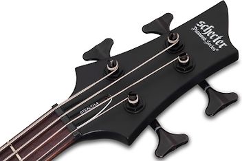 Schecter Stiletto Stealth-4 -sähköbasso, Satin Black, kuva 2