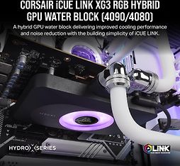 Corsair Hydro X Series XG3 RGB HYBRID -vesiblokki NVIDIA 40- ja 30-sarjan näytönohjaimille, kuva 3