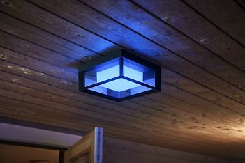 Philips Hue Econic Outdoor-älyseinä/kattovalaisin, musta, litteä, neliö, 26 cm, 1150 lm, kuva 9