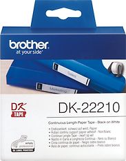 Brother DK-22210 -rullatarra, 29 mm, musta/valkoinen