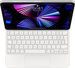 Apple Magic Keyboard 11" iPad Airille (M2) -näppäimistö ja suoja, valkoinen (MJQJ3)