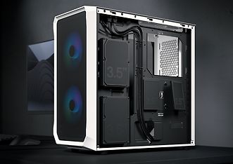 Fractal Design Focus 2 RGB White TG Clear Tint ATX-kotelo ikkunalla, valkoinen, kuva 14