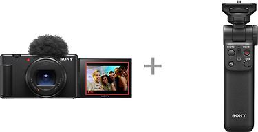 Sony ZV-1 II -VLOG-kamera + Sony GP-VPT2BT -kuvauskädensija ja langaton kauko-ohjain