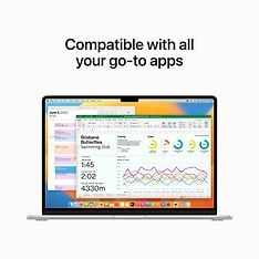 Apple MacBook Air 15" M2 8 Gt, 512 Gt 2023 -kannettava, hopea (MQKT3), kuva 7