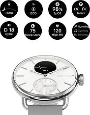 Withings Scanwatch 2 -älykello, 38 mm, valkoinen, kuva 3