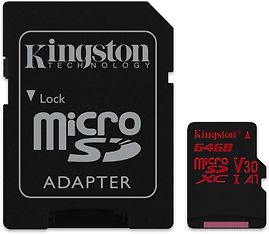Kingston 64 Gt microSD Canvas React UHS-I Speed Class 3 (U3) -muistikortti, kuva 3