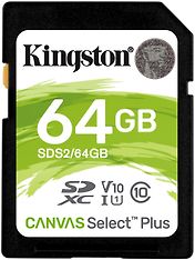 Kingston 64 Gt SD Canvas Select Plus UHS-I Speed Class 1 (U1) -muistikortti, kuva 3