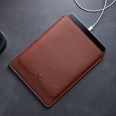 Woolnut Leather Sleeve -suojatasku 11" iPad Pro & Air, konjakki, kuva 8