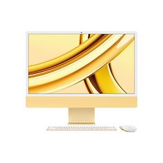Apple iMac 24" M3 16 Gt, 256 Gt -tietokone, keltainen (Z19F)