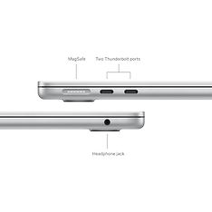 Apple MacBook Air 13" M3 16 Gt, 512 Gt 2024 -kannettava, hopea (MXCT3), kuva 7