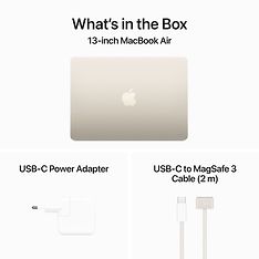 Apple MacBook Air 13" M3 8 Gt, 2 Tt 2024 -kannettava, tähtivalkea (MRXU3), kuva 9