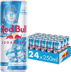 Red Bull Sugarfree -energiajuoma, 250 ml, 24-pack