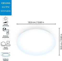 WiZ Adria -kattovalaisin, round, 17W, 4000K, WiFi, himmennettävä, kuva 5