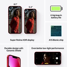 Apple iPhone 13 mini 256 Gt -puhelin, punainen (PRODUCT)RED, kuva 7
