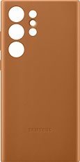 Samsung Galaxy S23 Ultra Leather Cover -suojakuori, ruskea, kuva 4