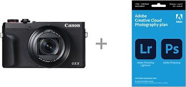Canon PowerShot G5 X Mark II -digikamera, musta + Creative Cloud Photography Plan 12 kk