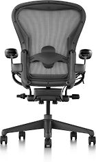 Herman Miller Aeron Remastered -työtuoli, graphite, koko B, korkeussäätyvä selkätuki, kuva 3